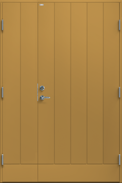 Ockragul ytterdörr Anna tät halvpar