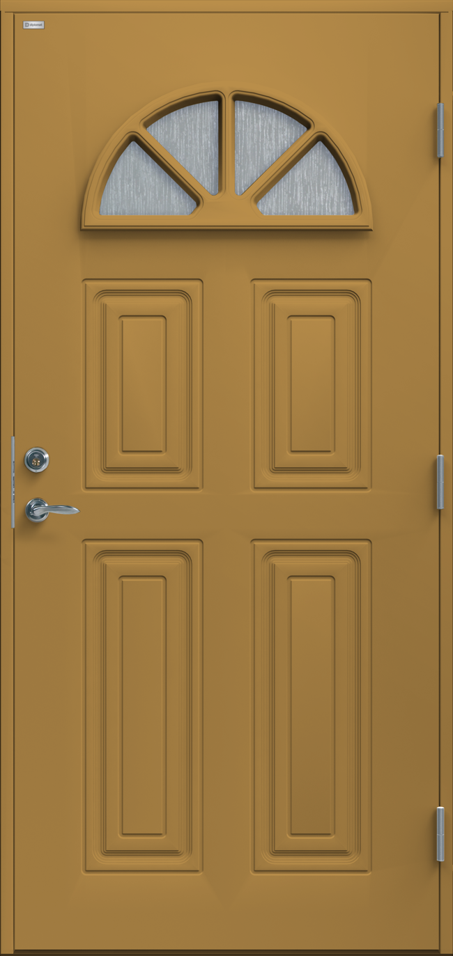 Ockragul ytterdörr Christine